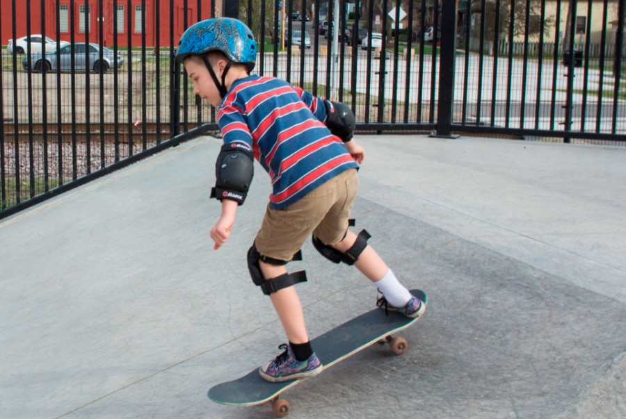 Boy at a Skatepark
